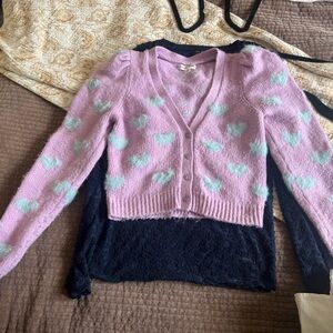 For Love and Lemons heart cardigan